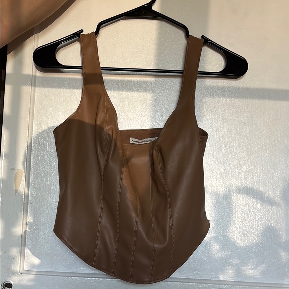 Abercrombie & Fitch Brown Fitted Bodysuit Tank Top